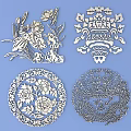 Metal Carved Pattern Traditional Pattern 3d model