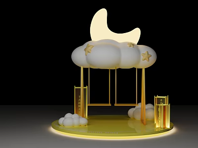 Modern Beauty Chen Cloud Swing Moon DP Point 3d model