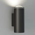 Modern Black Wall Lamp With White Top Mounted On Gray Wall Lighting Effect 3d model