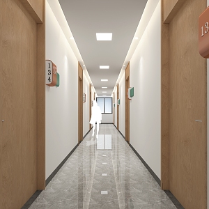 Modern Away Hotel Corridor 3d model