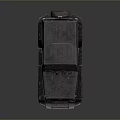 Black Classic Jeep Off Road Vehicle With Round Headlights And Rugged Body