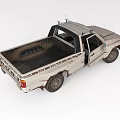 Old Rusted Single Cab Pickup Truck Displayed Against White Background With Weathered Exterior