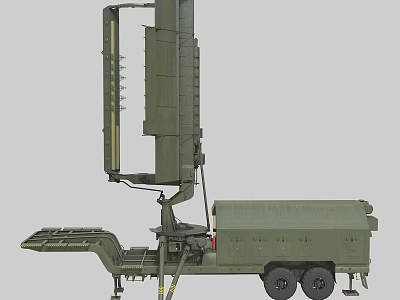 PBR ST68U type three-coordinate radar air defense radar anti-missile radar radar station 3d model
