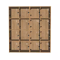 Wooden Locker Unit With Multiple Numbered Compartments And Secure Locks
