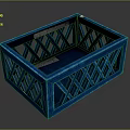 Stylish Blue Crisscross Lattice Design Storage Box For Household Organizing Needs