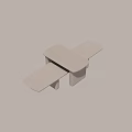 Modern Sofa Coffee Table Set With Minimalist Gray Design And Geometric Smooth Surfaces