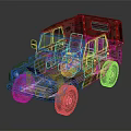 Vintage Military Green Off Road Vehicle With Soft Top And Rugged Exterior Design
