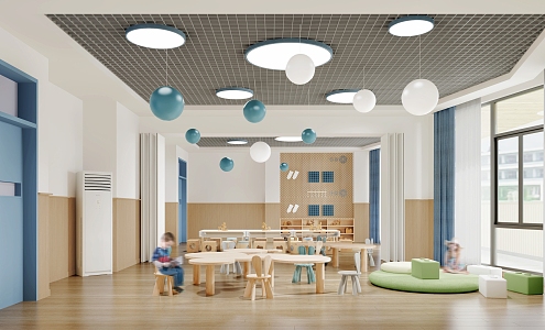 Modern Kindergarten Classroom 3d model