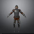 Medieval Knight Full Body Silver Armor With Red Accents And Metallic Details