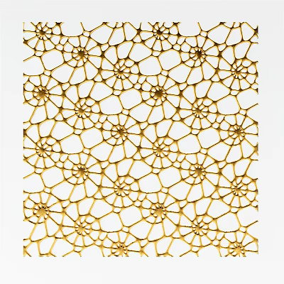 Light Luxury Partition Golden Hollow Flower Partition 3d model