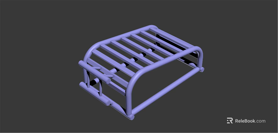 Sturdy Metal Frame Sports Equipment Rack for Fitness Training Gear Storage 3d model 