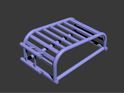 Sturdy Metal Frame Sports Equipment Rack for Fitness Training Gear Storage 3d model