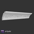White Ornate Carved Architectural Component With Intricate Scroll Patterns