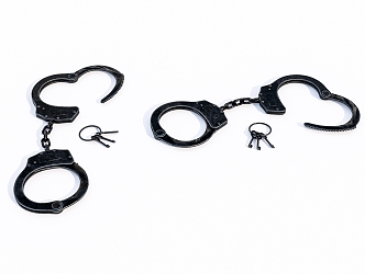 Old Handcuffs Key 3d model