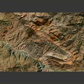 Colorful 3D Topographic Map Showing Mountain Ranges And Terrain Relief