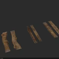 Stone Wood Planks With Natural Texture Raw Edges And Various Lengths For Decor Projects