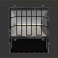 Heavy Duty Industrial Floodlight with Metal Grid Guard and Sturdy Base