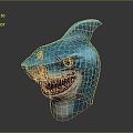 Shark cartoon shark great white shark whale shark hammerhead shark tiger shark man-eating shark blue shark freshwater fish 3d model