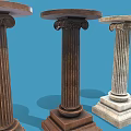 Roman column marble Roman column stone column 3d model