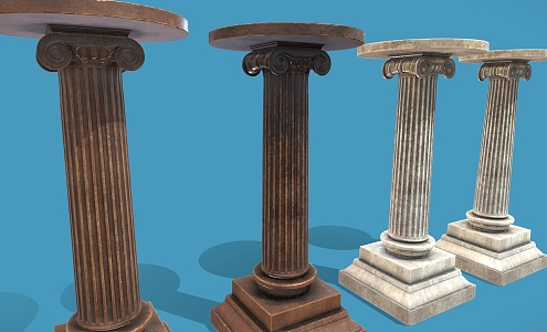 Roman column marble Roman column stone column 3d model