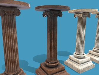 Roman column marble Roman column stone column 3d model