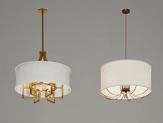 New Chinese Chandelier Combination 3d model
