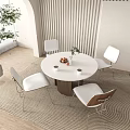 Modern leisure table and chair combination leisure table and chair 3d model