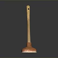 Practical Household Plunger With Wooden Handle And Rubber Cup For Bathroom Use