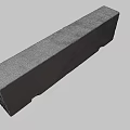 Gray Rectangular Concrete Block With Rough Surface For Industrial Construction Applications 3d model
