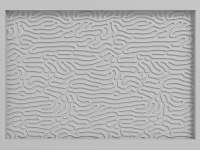 Gray Abstract Textured Background Wall With Modern Wavy Pattern Design 3d model
