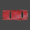 Red Vintage Classic Sedan With Sleek Body Lines And Chrome Bumper Accents