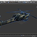 Helicopter Mi28NE Helicopter Attack Helicopter Gunship Low Face Number Low Model Simple Model Game Sub-era Film and Television Level Super Realism 3d model