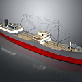 modern ship engineering ship digging ship 3d model