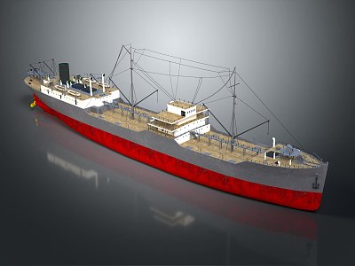 modern ship engineering ship digging ship 3d model