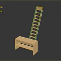Wooden Sports Training Equipment With Bench And Ladder Structure For Fitness Use