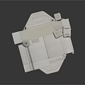 Futuristic Cabin Module Interior With Hatch Control Panel And Ventilation Unit