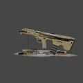 Tan Colored MDR Assault Rifle With Modern Tactical Design And Magazine