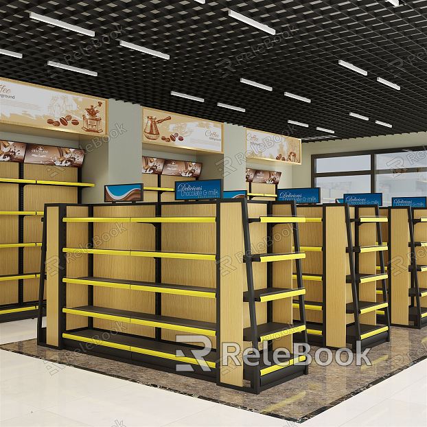 Modern Supermarket Supermarket Display Rack model