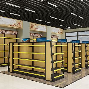 Modern Supermarket Display Rack 3d model