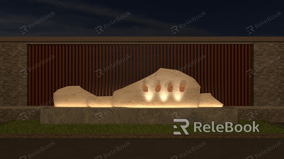 Outdoor landscape wall model