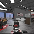 Modern Showroom Interior Design With Red Navy Reception Desk RBP Logo And Display Areas