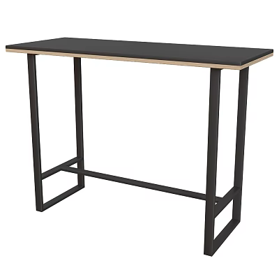 Modern Console Table with Black Tabletop and Metal Frame for Living Room Entryway 3d model