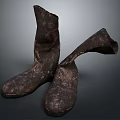 Old Worn Leather Boots As Essential Household Footwear For Daily Use