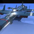 Advanced Modern Fighter Jet With Aerodynamic Design Multiple Engines And Wing Lights