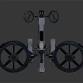 Industrial Mechanical Detection Device With Dual Circular Wheels And Metal Frame For Mobile Operations