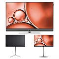 Sleek Modern Television Featuring Slim Design And Bubble Display In Multiple Views 3d model