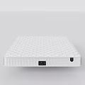 White Mattress with Patterned Surface and Control Panel for Comfortable Supportive Sleep 3d model