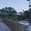 Large swimming pool Modern swimming pool 3d model