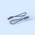 Practical Black Rope Knots For Daily Household Use With Two Pieces And Durable Material