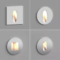 Modern Square and Round Wall Sconces with Warm Yellow Light for Indoor Gray Wall Decor